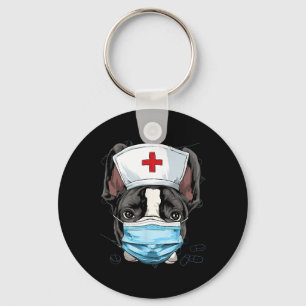 French Bulldog Er Nurse Rn Lpn Nurse Life Dog Love Key Ring