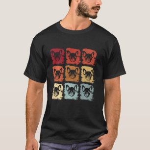 French Bulldog Face Black And White Pop Pet Dog Ow T-Shirt
