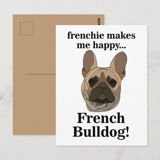 French Bulldog Face Dog Lover Postcard (Front/Back)