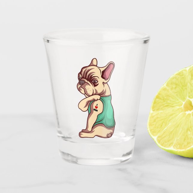 French Bulldog Face Shot Glass Gifts  (Front)