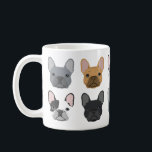 French Bulldog faces mug - cute frenchie mug<br><div class="desc">french bulldog,  frenchie,  cute french bulldog,  french bulldog mug,  sweet mug,  french bulldog gift,  cute french bulldog</div>