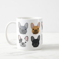French Bulldog faces mug - cute frenchie mug