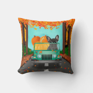 French Bulldog Fall Pumpkin Cushion