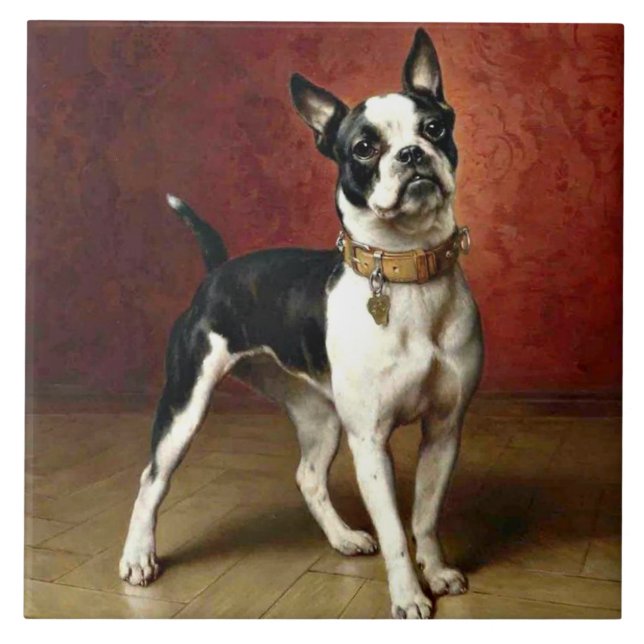 French Bulldog, famous painting by Carl Reichert Tile (Front)