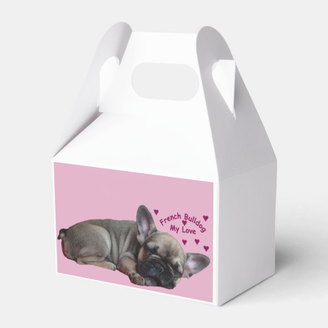 French bulldog favour box (Back Side)