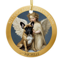 French Bulldog Fawn Angel Personalised