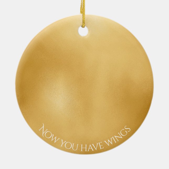 French Bulldog Fawn Angel Personalised Ceramic Tree Decoration (Back)