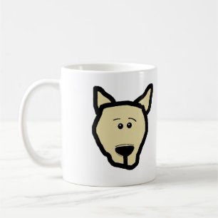 French Bulldog Fawn Head Peeking Cartoon Coffee Mug