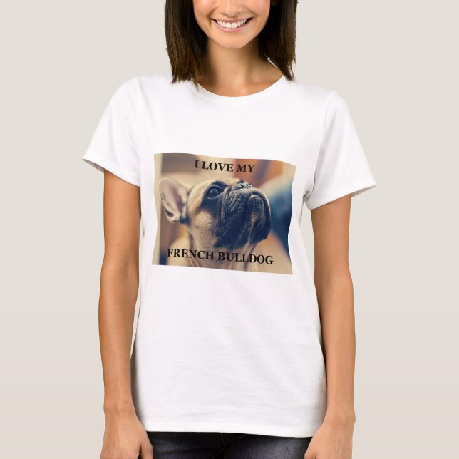 french bulldog fawn love w pic T-Shirt (Front)