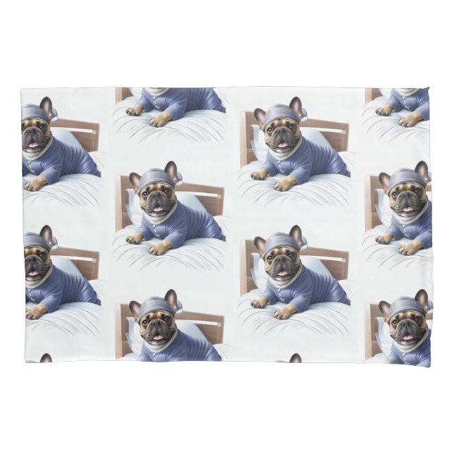 French Bulldog Festival Sleep Day Bulldog Pillowcase (Front)
