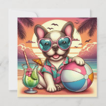 French Bulldog Flat Card