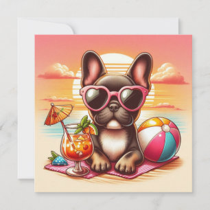 French Bulldog Flat Card
