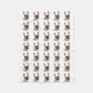 French Bulldog fleece blanket