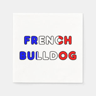 french bulldog flg in name napkin