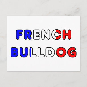 french bulldog flg in name postcard