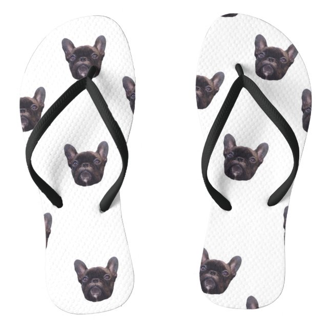 French Bulldog Flip Flops (Footbed)