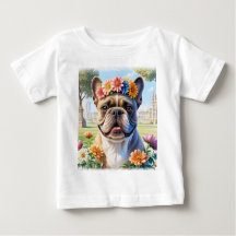 French Bulldog flower crown Mother's Day