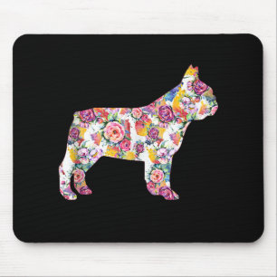 French Bulldog Flower Pattern Frenchie Bulldogs Mouse Mat