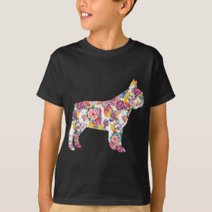 French Bulldog Flower Pattern Frenchie Bulldogs T-Shirt