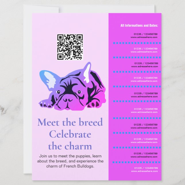 French Bulldog Flyer Meet & Greet  (Front)