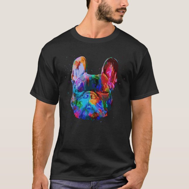 French Bulldog For Dog Colorful T-Shirt (Front)