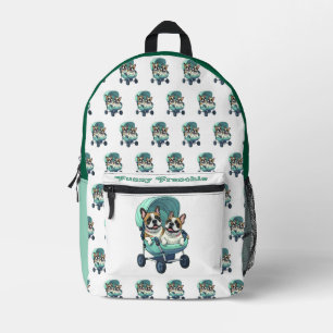 French Bulldog Französische Bulldogge Zwillinge Printed Backpack