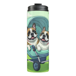 French Bulldog Französische Bulldogge Zwillinge Thermal Tumbler