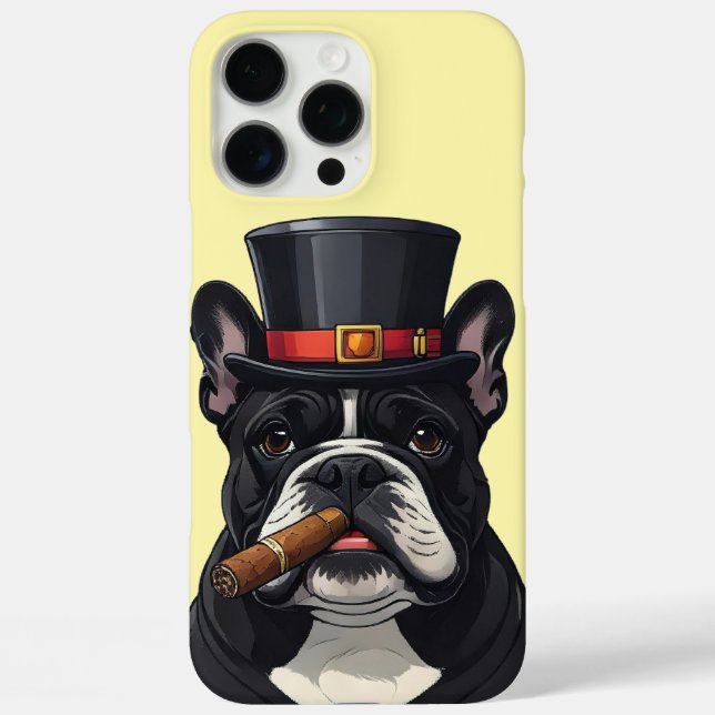 French Bulldog French Bulldog Cigar Case-Mate iPhone Case (Back)