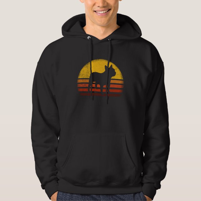 French Bulldog French Bulldog Retro Hoodie (Front)