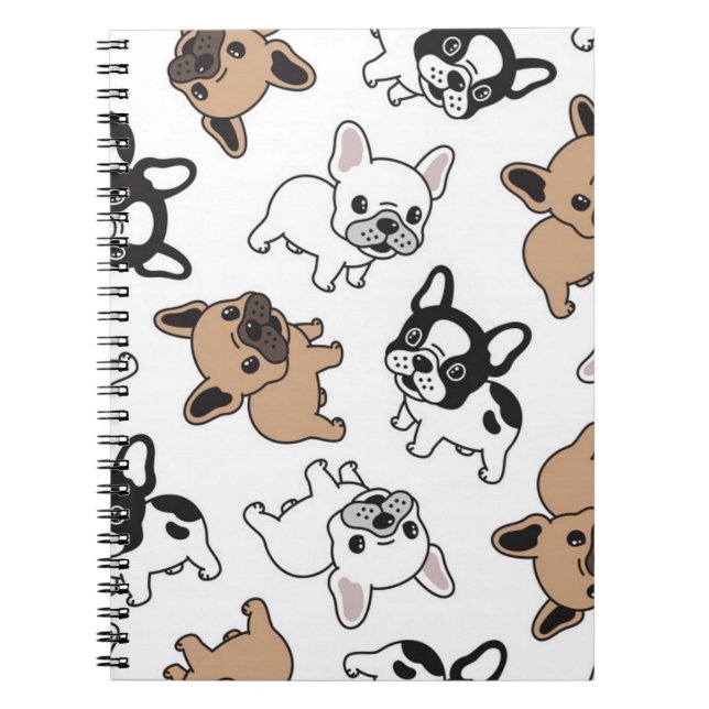 French Bulldog, Frenchie Accessories Notebook (Front)