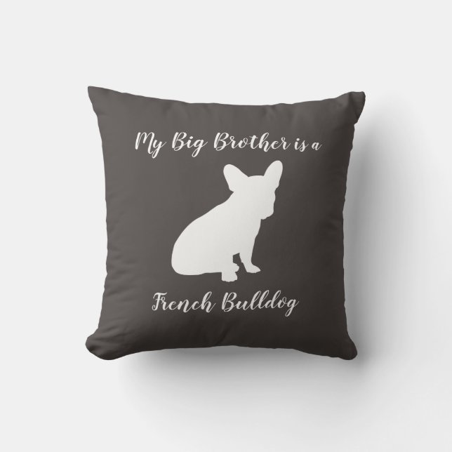French Bulldog Frenchie Baby SHower Cushion (Front)
