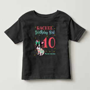 French Bulldog Frenchie Birthday Girl  Toddler T-Shirt