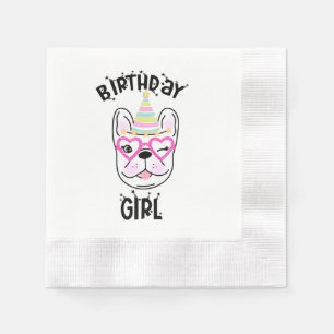 French Bulldog Frenchie Birthday Party Theme   Napkin