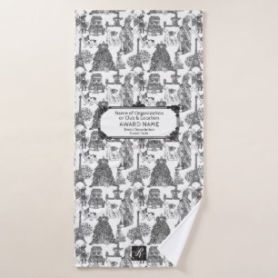 FRENCH BULLDOG Frenchie Black w/ Customisation Bath Towel