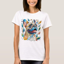 French Bulldog -Frenchie - colourful mosaic