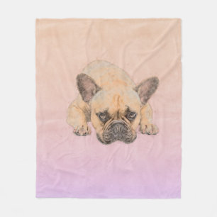 French Bulldog -Frenchie Dog Fleece Blanket