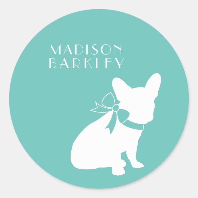 French Bulldog Frenchie Dog Puppy Frenchy Classic Round Sticker (Front)