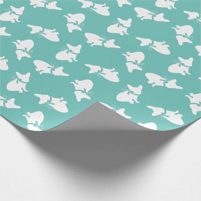 French Bulldog Frenchie Dog Puppy Frenchy Wrapping Paper (Corner)