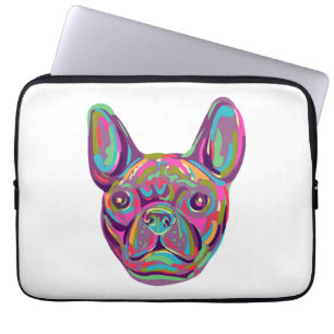 French Bulldog Frenchie head Pop art style Laptop Sleeve