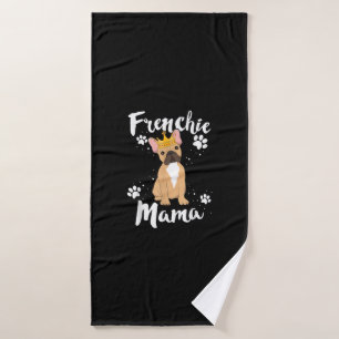 french bulldog frenchie mama women mum gift bath towel