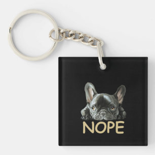 French Bulldog   Frenchie Nope Gifts Key Ring