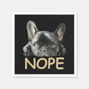 French Bulldog   Frenchie Nope Gifts Napkin