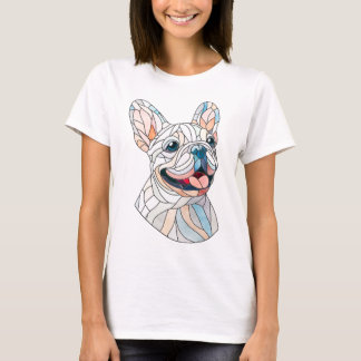 French Bulldog -Frenchie - pastel mosaic T-Shirt