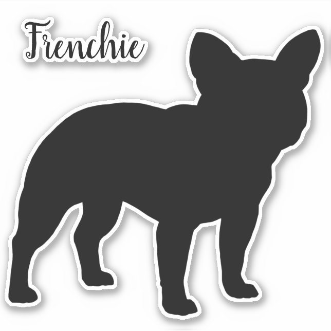 French Bulldog Frenchie Silhouette Cute Dog Breed (Front)