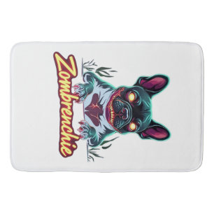 French Bulldog Frenchie Zombie Dog Halloween Essen Bath Mat