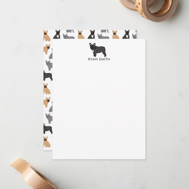 French Bulldog Frenchies Card (Front/Back In Situ)