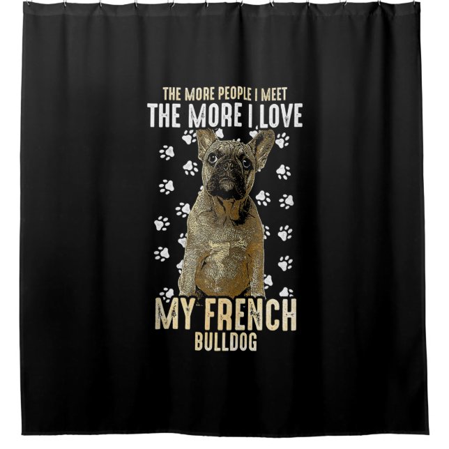 french bulldog | frenchies dog lover owner gift shower curtain (Front)