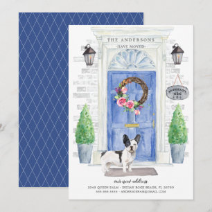 French Bulldog Front Door Moving Announcement