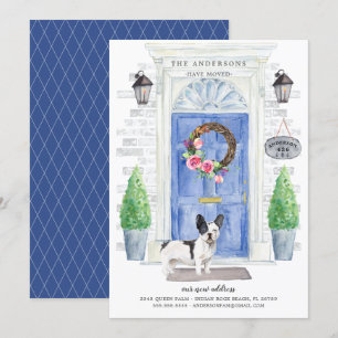 French Bulldog Front Door Moving Announcement