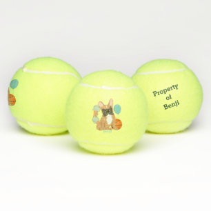 French Bulldog Fun Personalised  Tennis Balls